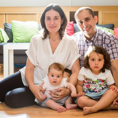 Fotografía de niños y familia en Alcalá de Henares