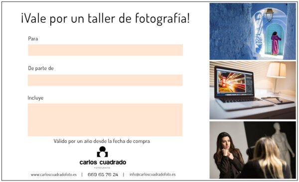 tarjeta regalo curso fotografía